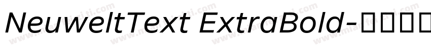 NeuweltText ExtraBold字体转换